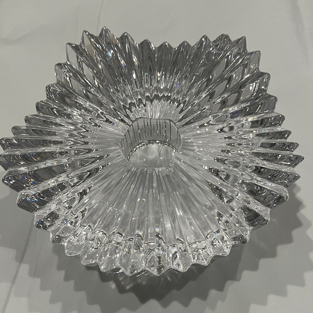 Single Mikasa motion Crystal taper candle holder
